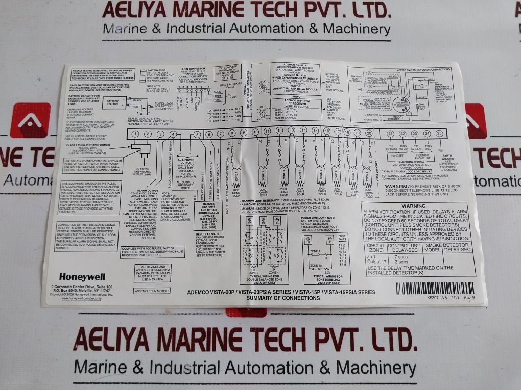 Honeywell 200-00691 Fire Alarm And Security Equipment Circuit Board Kit Rev A