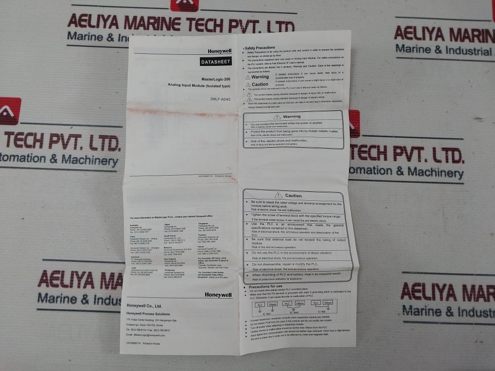 Honeywell 2Mlf-ad4S A/D Converter Module