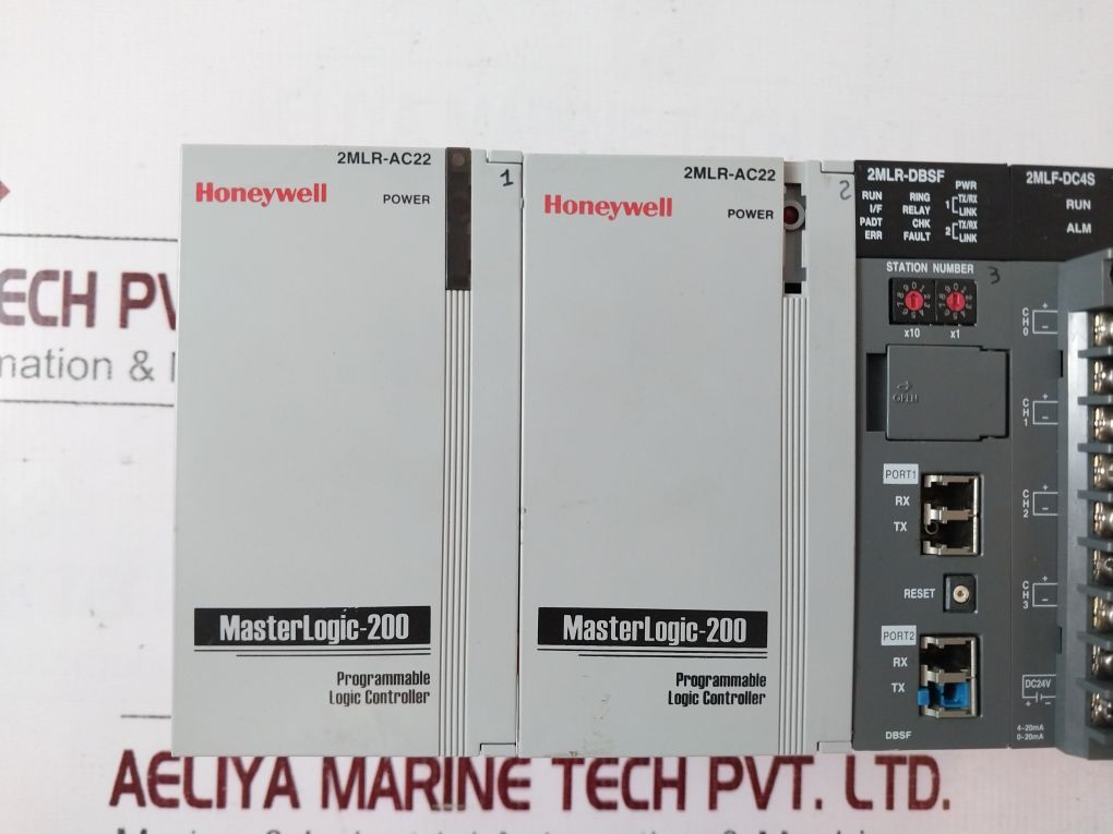Honeywell Masterlogic-200 2Mlr-ac22,2Mlr-dbsf,2Mlf-dc4S,2Mlf-rd4A Module Rack