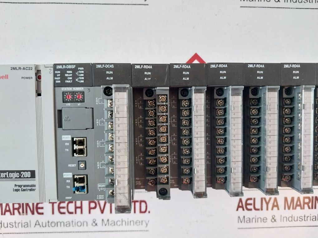 Honeywell Masterlogic-200 2Mlr-ac22,2Mlr-dbsf,2Mlf-dc4S,2Mlf-rd4A Module Rack