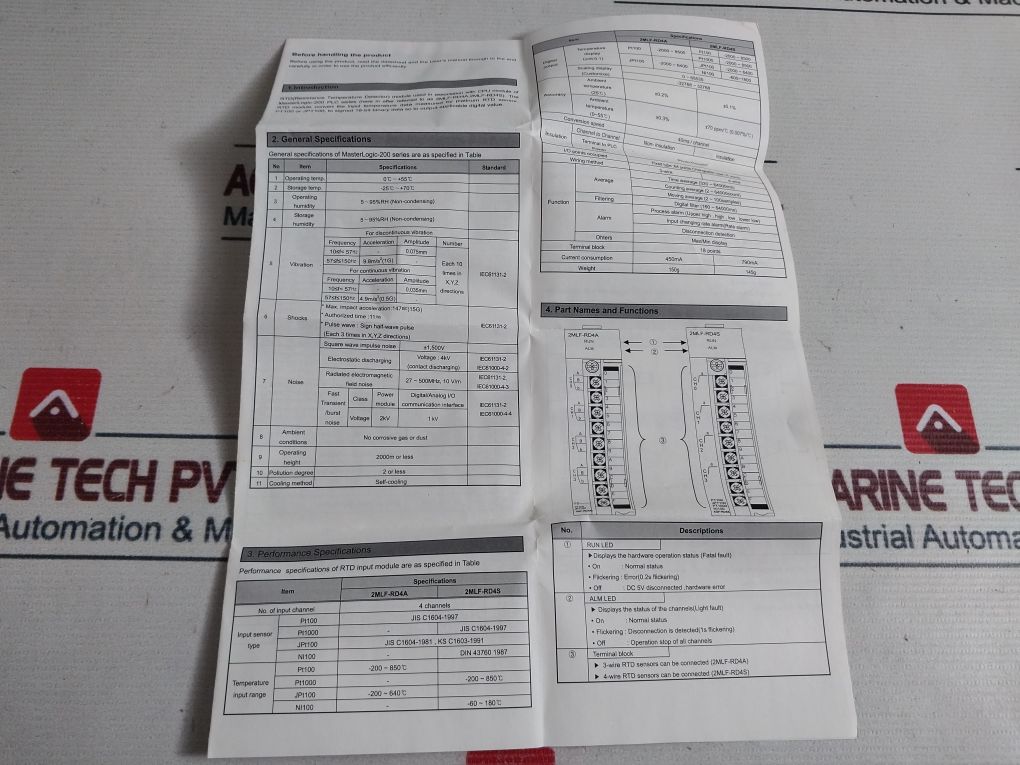 Honeywell 2Mlf-rd4A Rtd Input Module 0~55°C