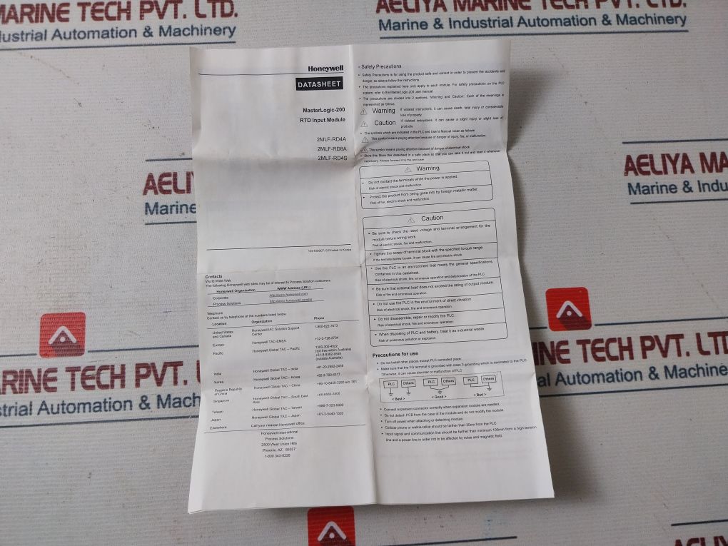 Honeywell 2Mlf-rd8A Rtd Input Module