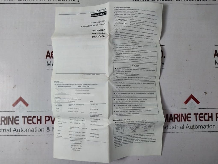 Honeywell 2Mll-c42A (V3.10) Plc Communication I/F Module