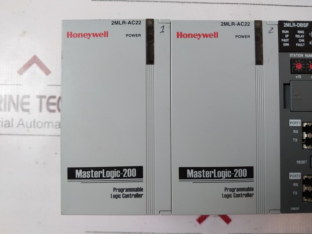 Honeywell Masterlogic-200 2Mlr-ac22,2Mlr-dbsf,2Mlf-ad4S Modules Rack 