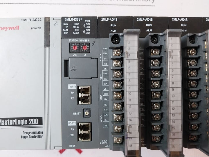 Honeywell Masterlogic-200 2Mlr-ac22,2Mlr-dbsf,2Mlf-ad4S Modules Rack 