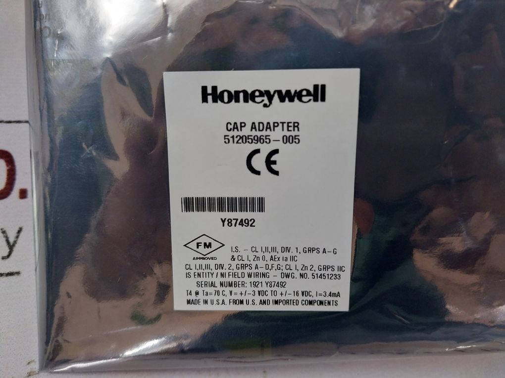 Honeywell 51205554-501 Durafetii Ph Electrode 51205965-005 Cap Adapter Cable Set