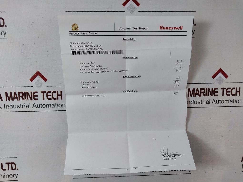 Honeywell 51205554-501 Durafetii Ph Electrode 51205965-005 Cap Adapter Cable Set