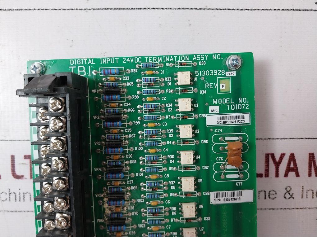 Honeywell Tdid72 Digital Input 24Vdc Termination 51303928-150