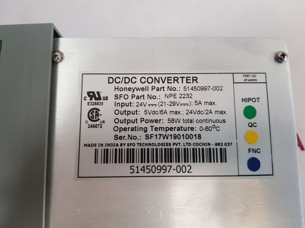 Honeywell 51450997-002 Dc/Dc Converter