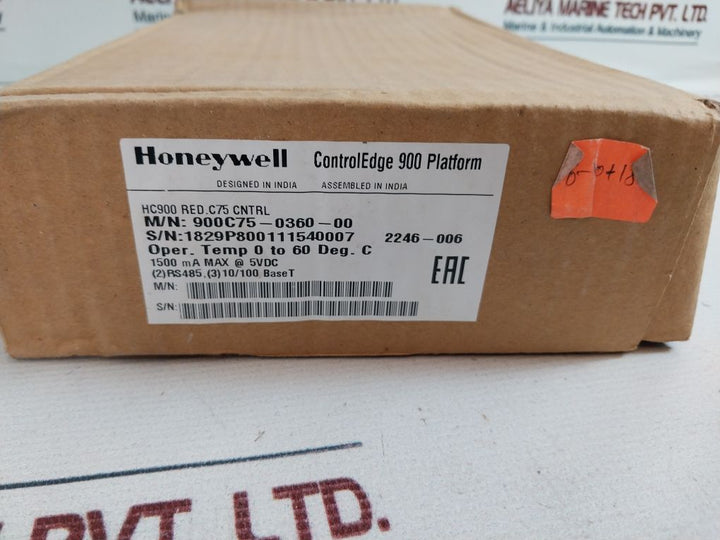 Honeywell 900C75-0360-00 Controller C75 Cpu Module 50072021-102