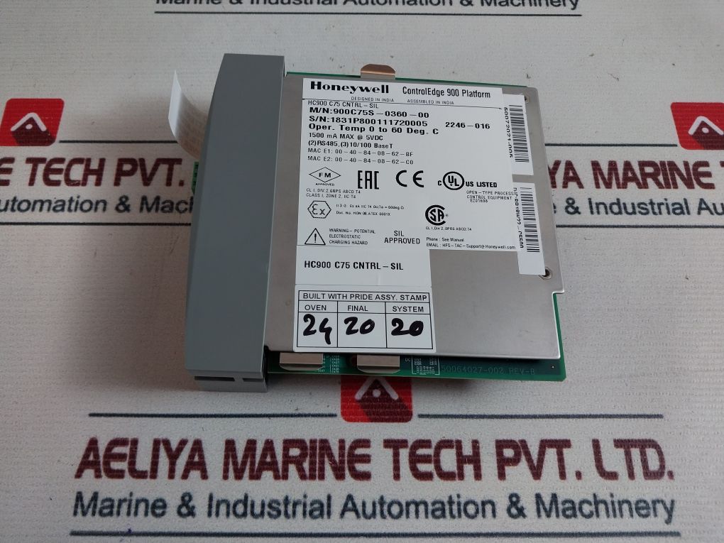 Honeywell 900C75S-0360-00 Controller 50064028-390-c