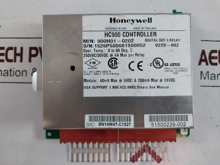 Honeywell 900H01-0202 Digital Out 8 Relay Hc900 Controller 