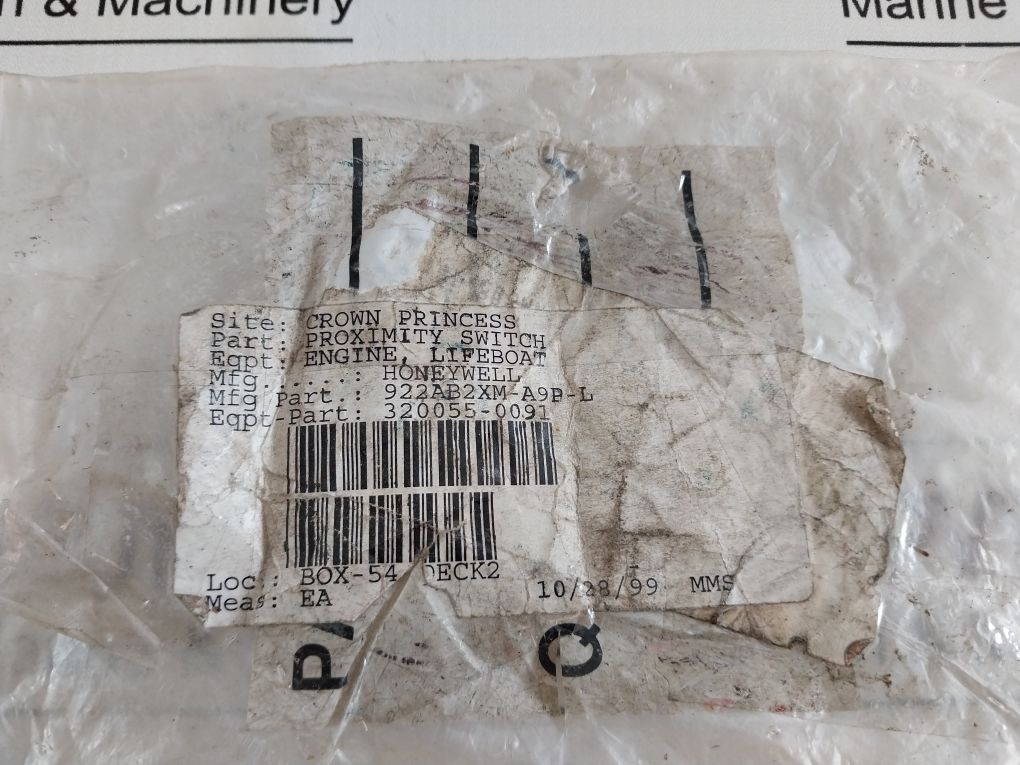 Honeywell Uk9750 Proximity Switch Sensor 922Ab2Xm-a9P-l