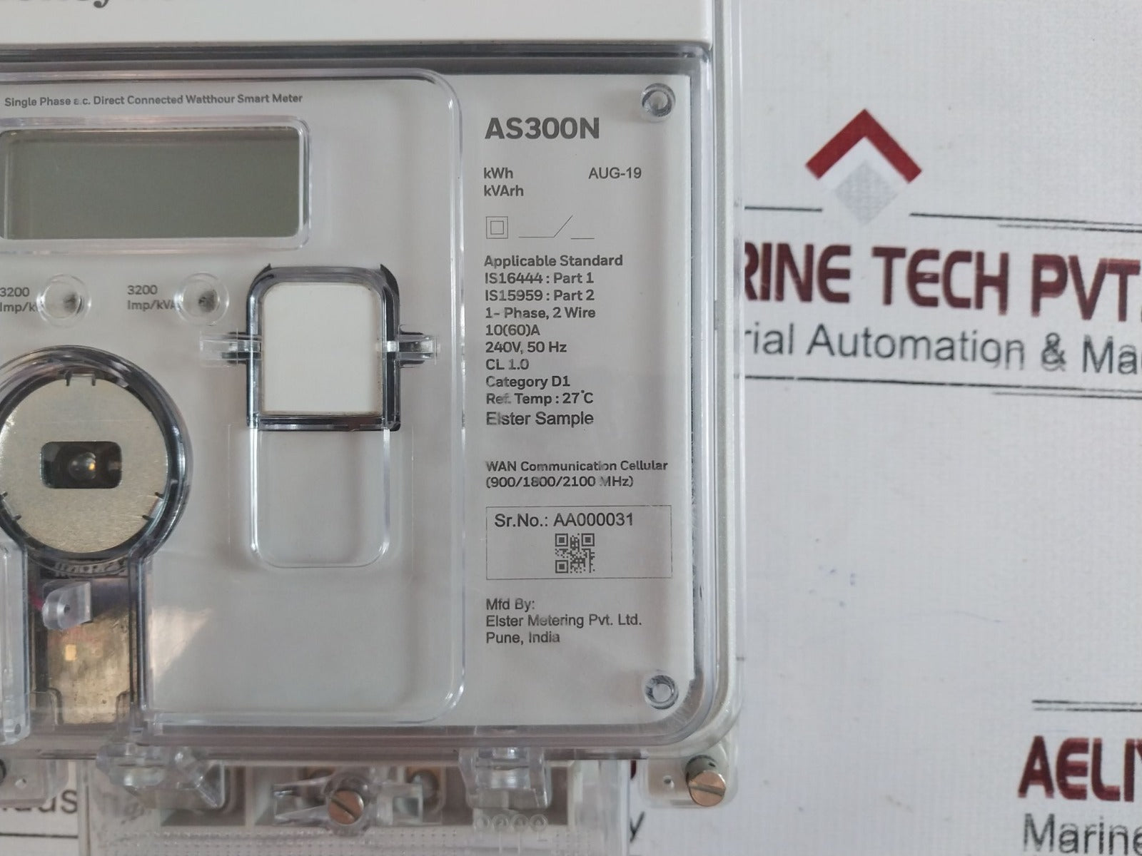 Honeywell/Elster As300N Single Phase A.C.Direct Connected Watthour Smart Meter