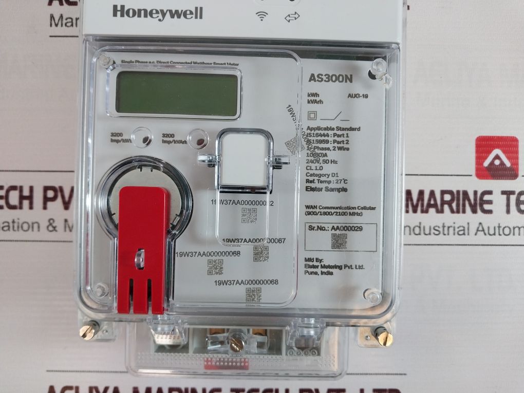 Honeywell As300N Single Phase A.C. Direct Connected Watthour Smartmeter