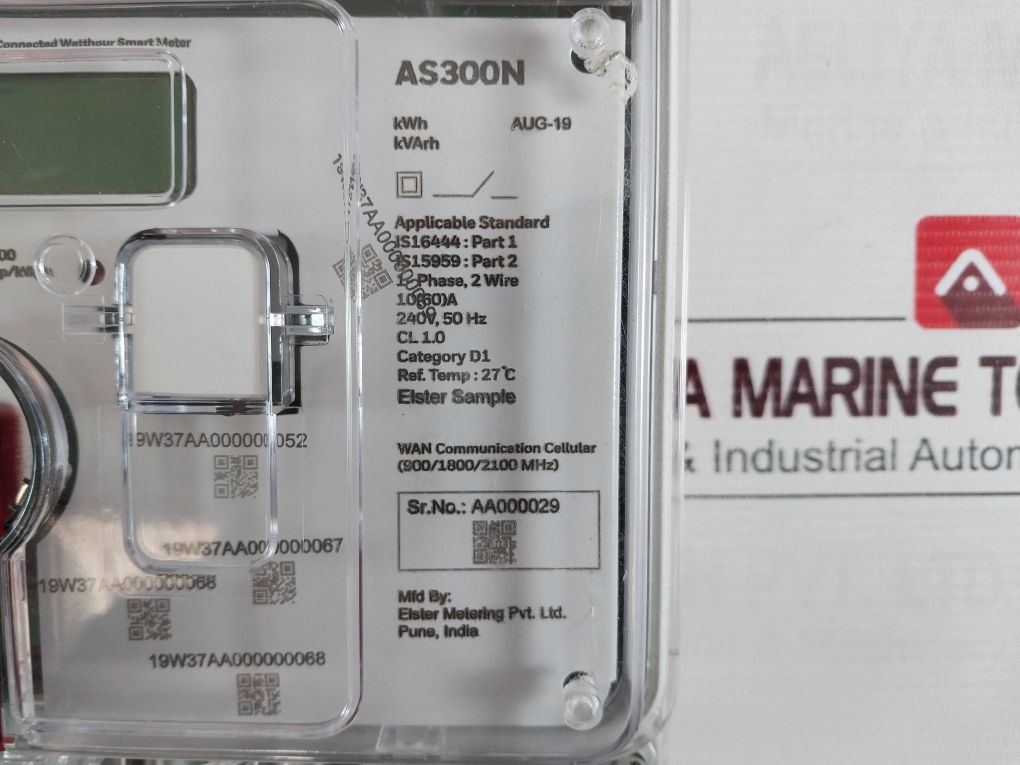 Honeywell As300N Single Phase A.C. Direct Connected Watthour Smartmeter