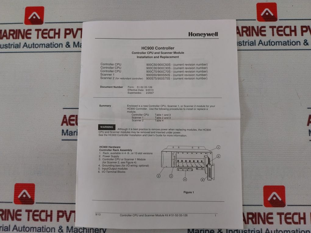 Honeywell Bs18W02-c3910 Controller Cpu & Scanner Module
