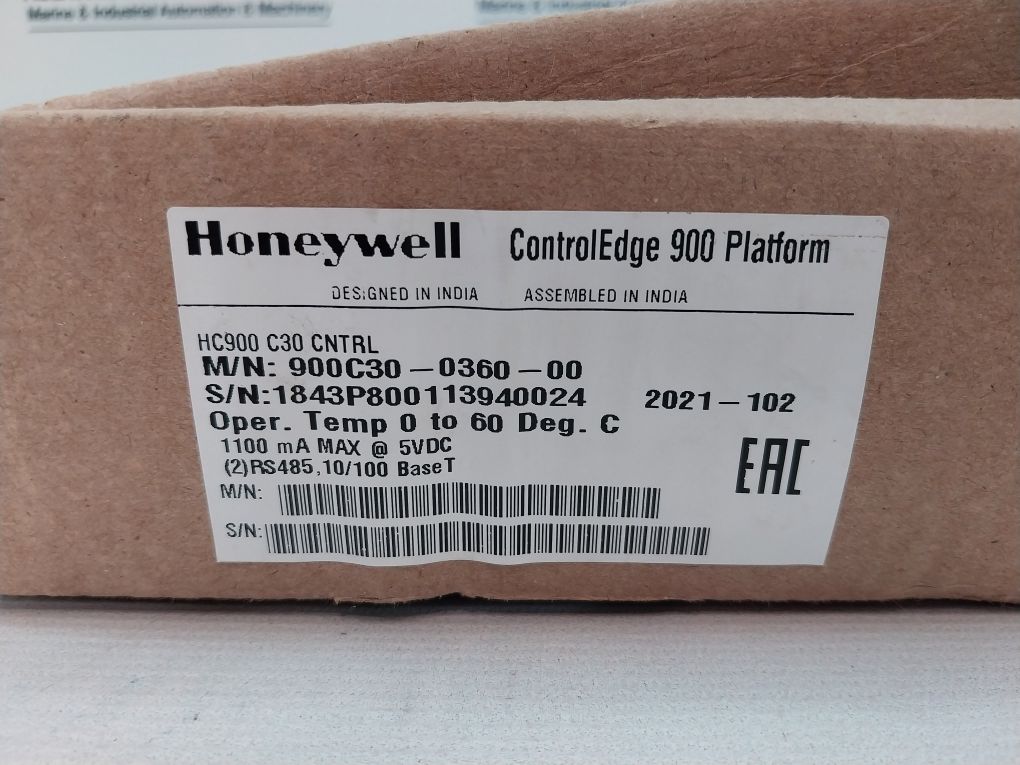 Honeywell Bs18W02-c3910 Controller Cpu & Scanner Module