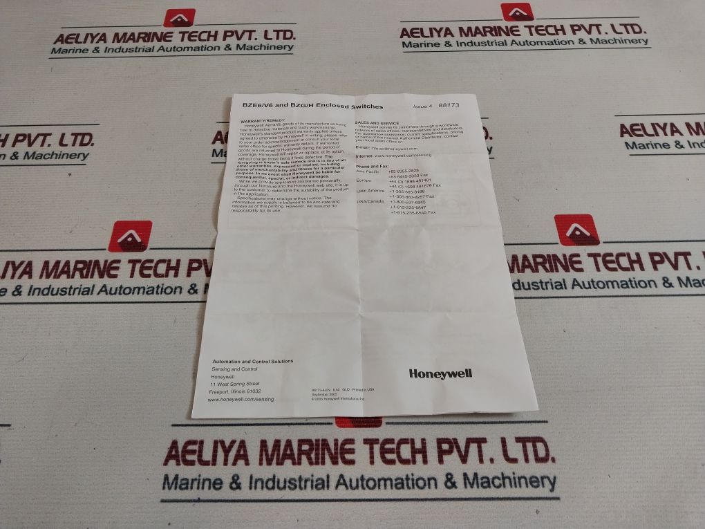 Honeywell Bze6-2Rn183 Micro Switch