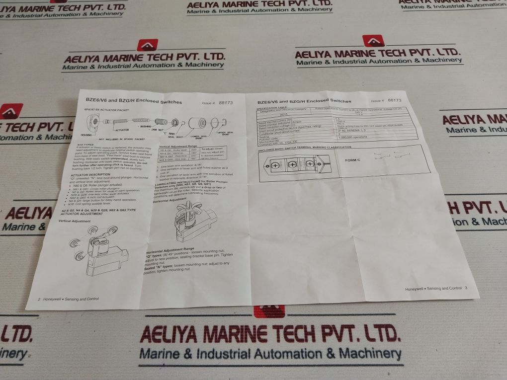Honeywell Bze6-2Rn183 Micro Switch