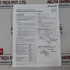 Honeywell Bze6-rn Micro Limit Switch 1.5A 240 Vac