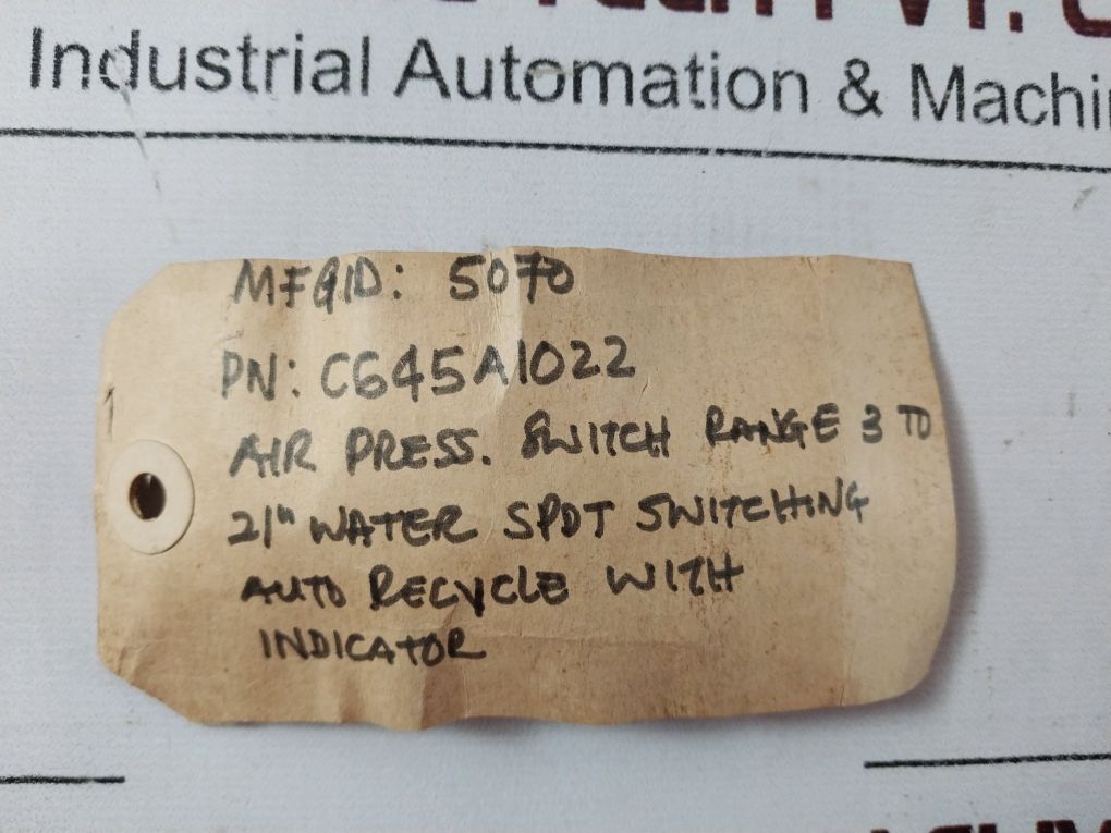 Honeywell C645A 1022 Pressure Switch