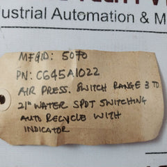 Honeywell C645A 1022 Pressure Switch