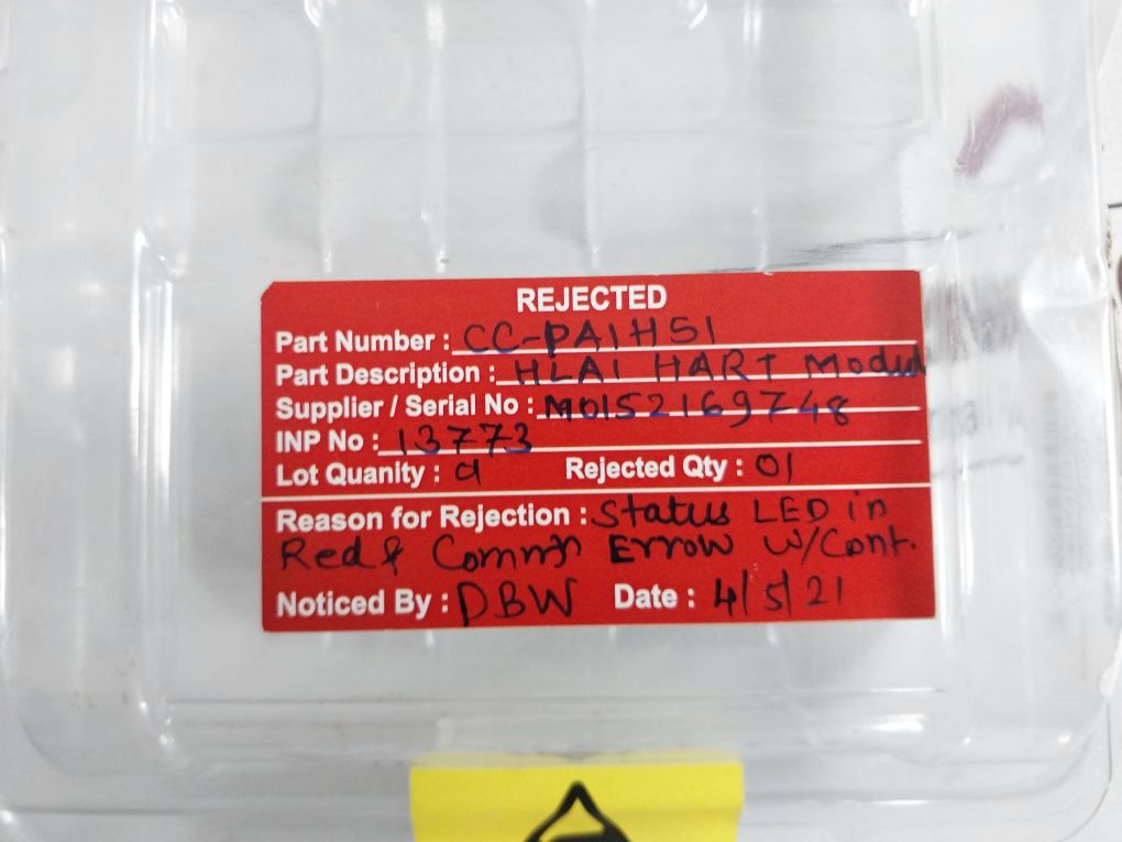 Honeywell Cc-paih51 Hart Analog Input Module 51410069-275