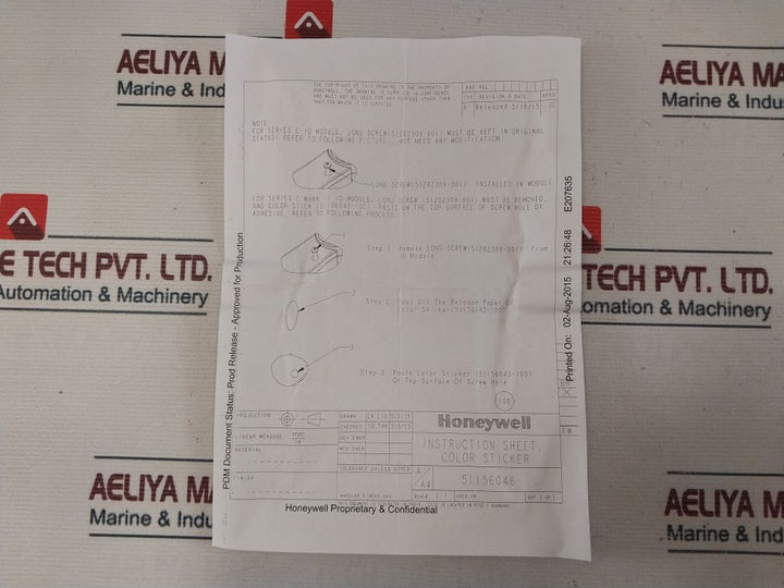 Honeywell Cc-paoh01 Hart Analog Output Module