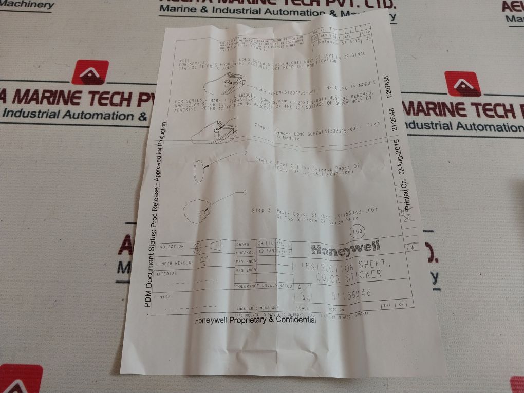 Honeywell Cc-paoh51 Hart Analog Output Module 24 Vdc