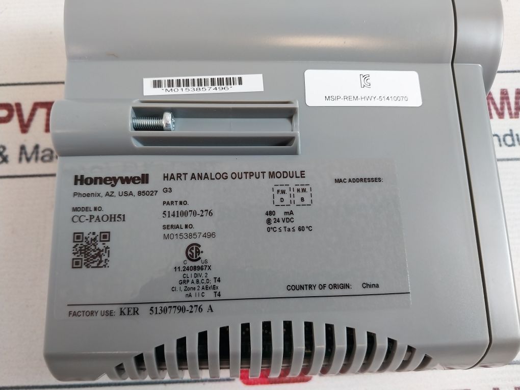 Honeywell Cc-paoh51 Hart Analog Output Module 24 Vdc
