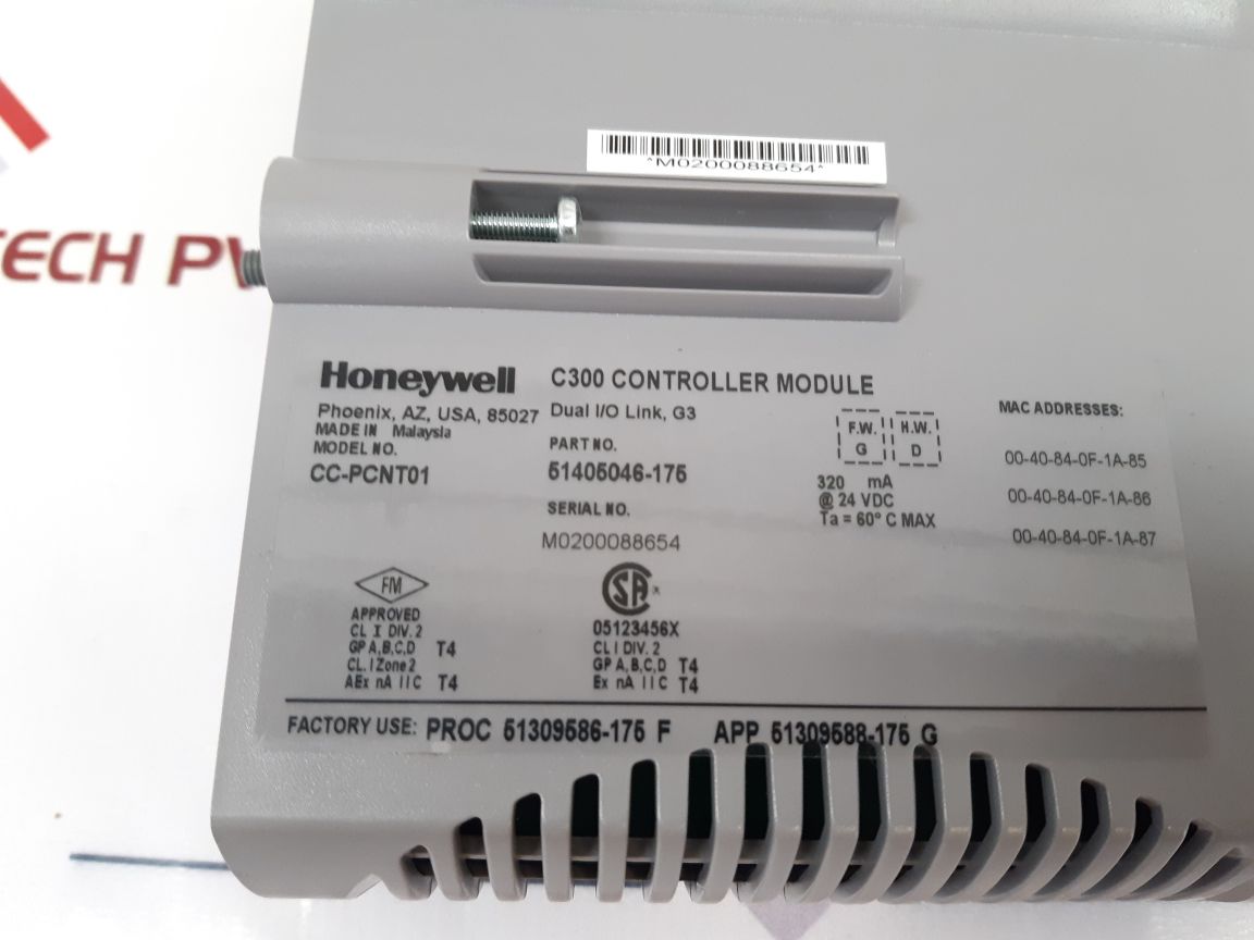 Honeywell Cc-pcnt01 C300 Controller Module