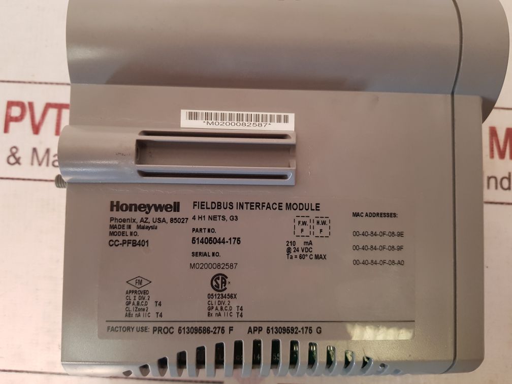 Honeywell Cc-pfb401 Fieldbus Interface Module 51405044-175