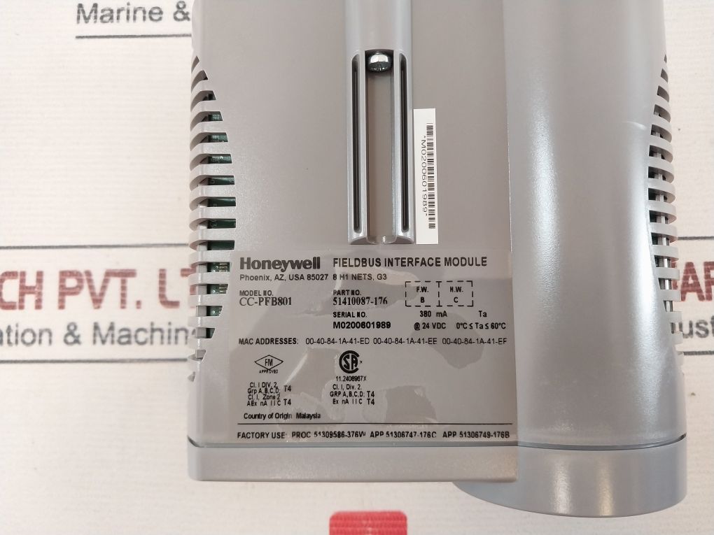 Honeywell Cc-pfb801 Fieldbus Interface Module