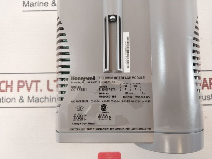 Honeywell Cc-pfb801 Fieldbus Interface Module
