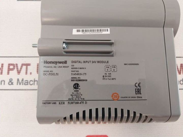 Honeywell Dc-pdil51 Digital Input 24V Module