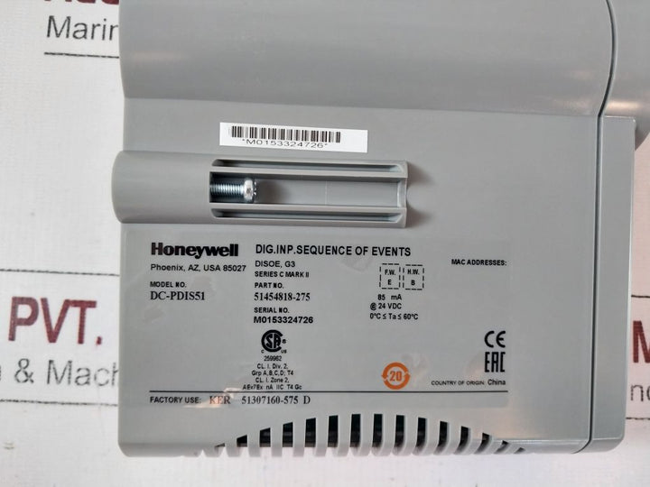 Honeywell Dc-pdis51 Dig. Inp. Sequence Of Events 51454818-275