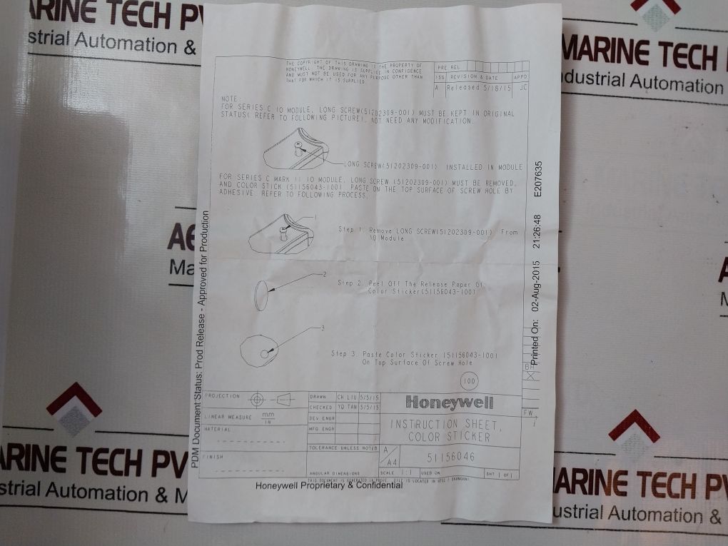 Honeywell Dc-pdis51 Dig. Inp. Sequence Of Events 51454818-275