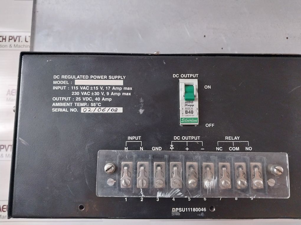 Honeywell Dpsu11180046 Dc Regulated Power Supply 25Vdc 40Amp