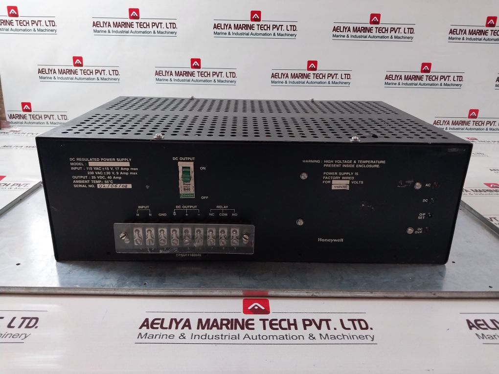 Honeywell Dpsu11180046 Dc Regulated Power Supply 25Vdc 40Amp