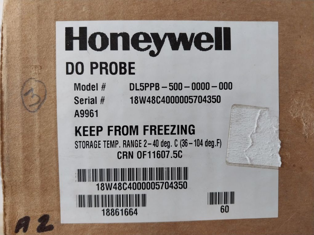 Honeywell Crn 0F11607.5C Analytical Sensors Dl5Ppb-500-0000-000