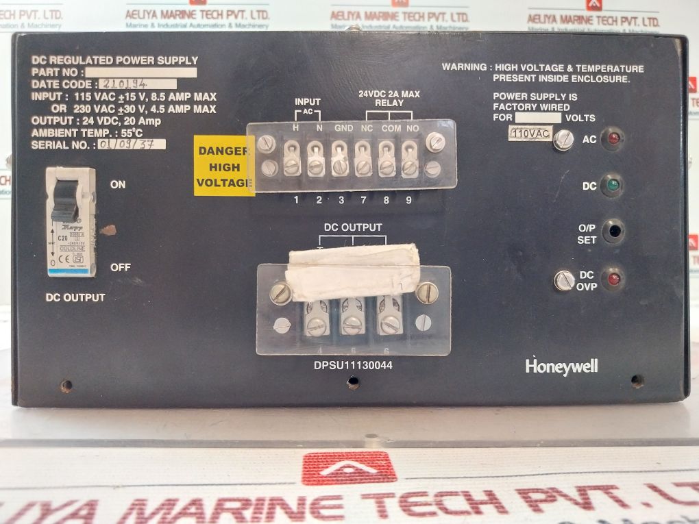 Honeywell Dpsu11130044 Dc Regulated Power Supply