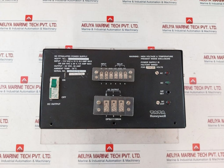 Honeywell Dpsu11130044 Dc Regulated Power Supply 115 Vac