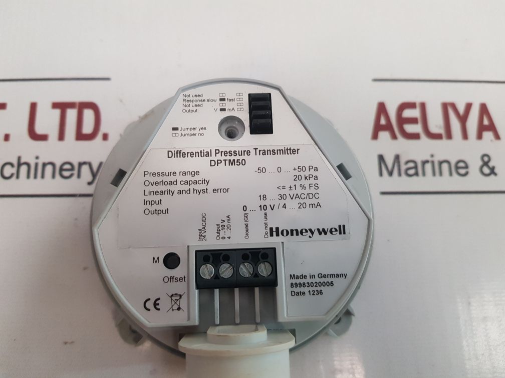 Honeywell Dptm50 Differential Pressure Transmitter