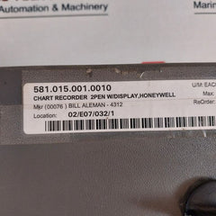 Honeywell Dr4312-0000-g0100-0000-0000-00-000-00 Chart Recorder