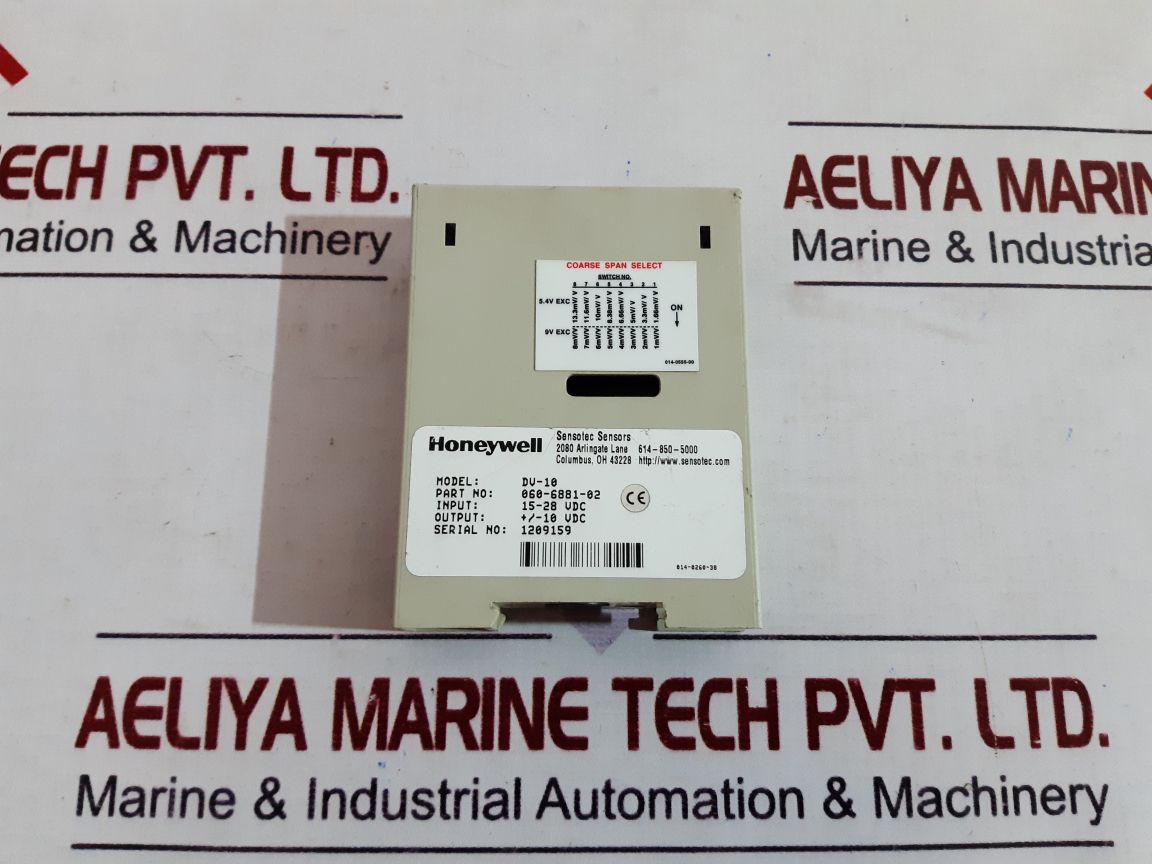 Honeywell Dv-10 Sensotec Sensors 060-6881-02