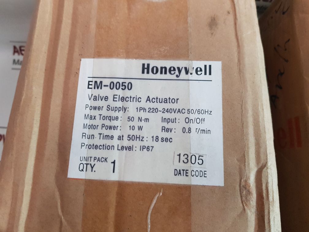 Honeywell Em-0050 Electric Valve Actuator 220/240 Vac