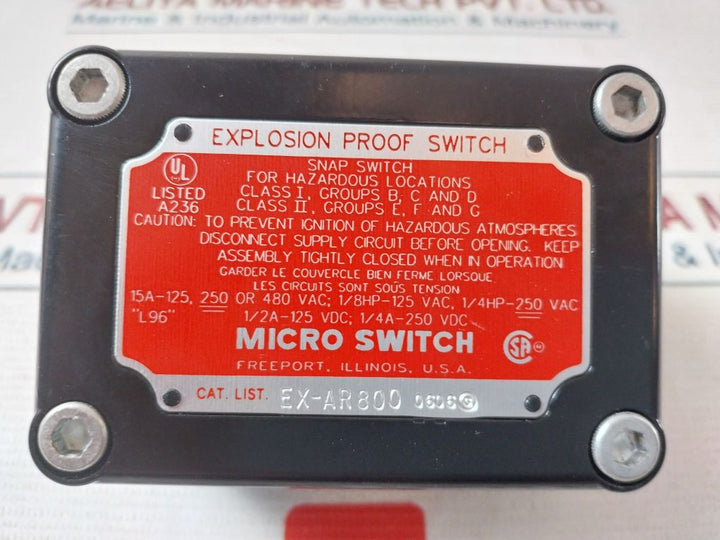 Honeywell Ex-ar800 Explosion Proof Limit Switch