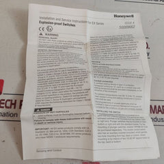 Honeywell Ex-ar800 Explosion Proof Limit Switch Class I