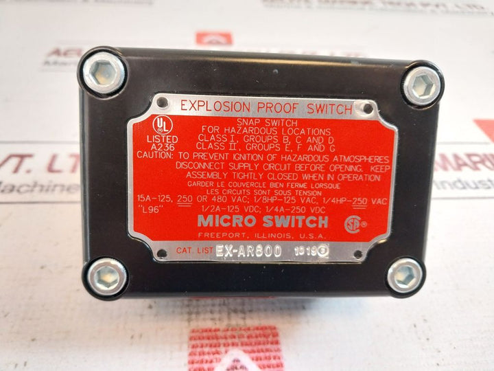Honeywell Ex-ar800 Explosion Proof Limit Switch Class I